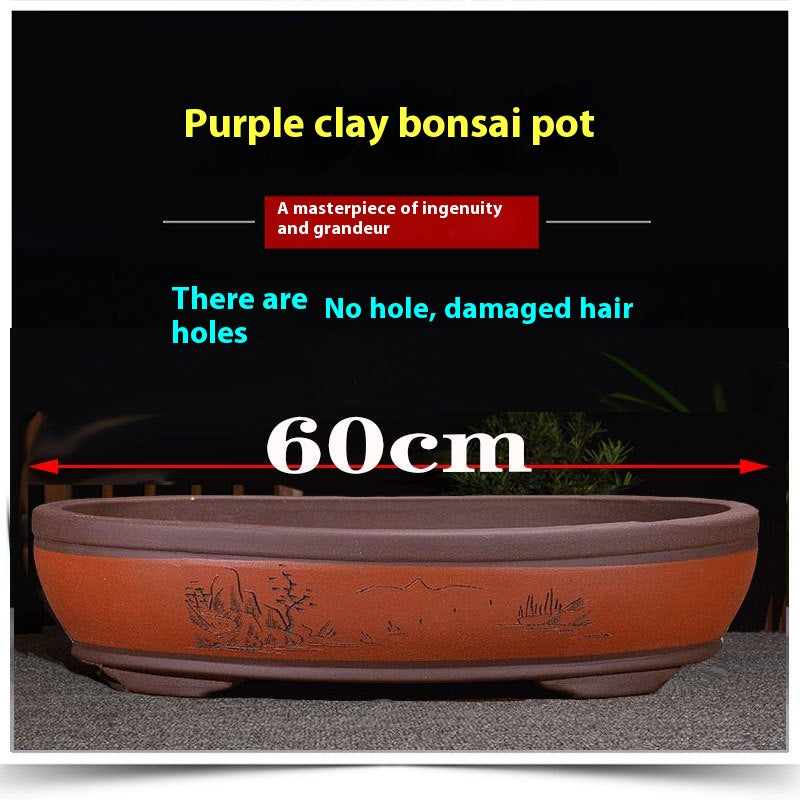 Large Purple Sand Flowerpot - Garden & Household Decoration