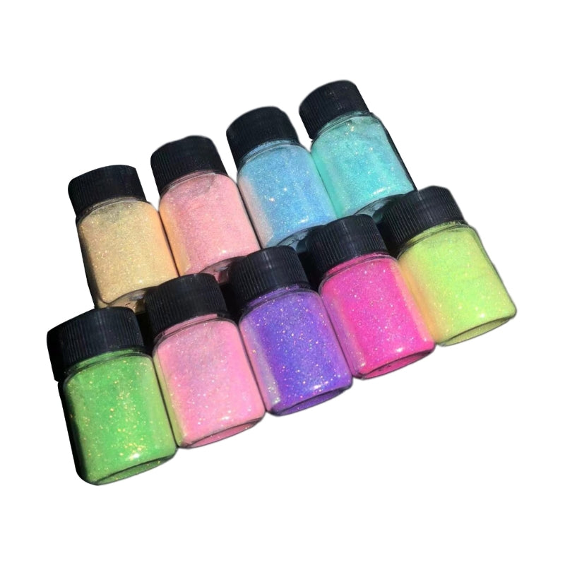 Diamond Stone Powder Nail Art Kit - 9 Color Glitter Set