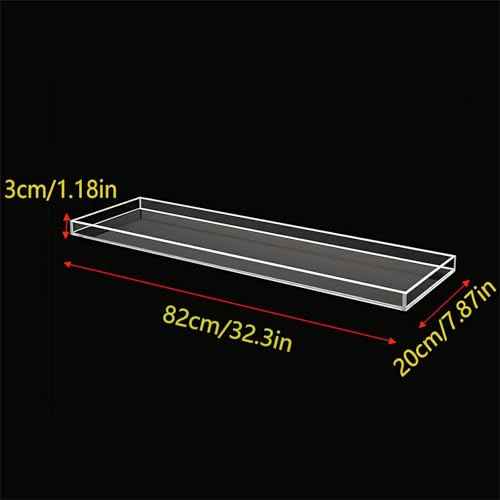 Bathtub Tray Table, Clear Acrylic, Anti-Slip Bath Caddy, 32.3 * 7.87 * 1.18in