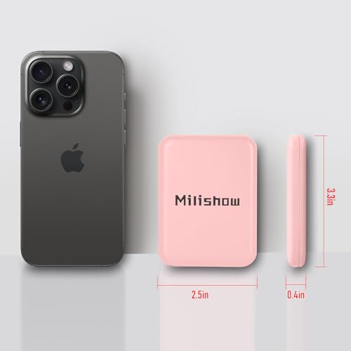 Compact Mirror, 1x/3x Magnifying LED Pocket Mirror, Small Lighted Travel Makeup Mirror for Purse, Handbag, Folding, Handheld, 2-Sided Mini Mirror with Lights for Women (Pink 1pack)