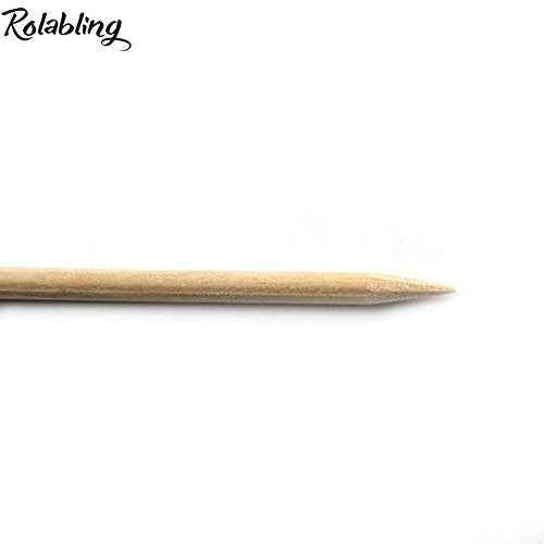 5PCS Orange Sticks for Nails Wooden Cuticle Pusher Sticks Manicure Pedicure Nail Care Rhinestone Picker Tool Non-Toxic,Skin-Safe Wooden Nail Stick