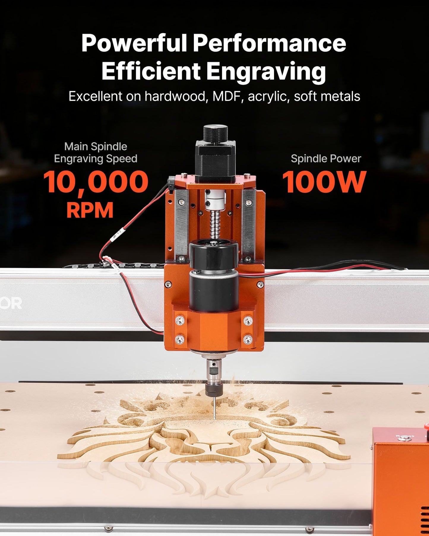 CNC Router Machine 100W Spindle 3-Axis Wood & Acrylic Engraving Mill