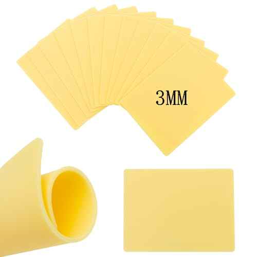 3MM Blank Tattoo Practice Skin,New Star Tattoo 12Pcs Double Sides Thick Fake Skin Tattoo Practice 8¡¿6 in Soft Practice Skin for Beginners and Experienced Artists Microblading Tattoo Supplies, Beige