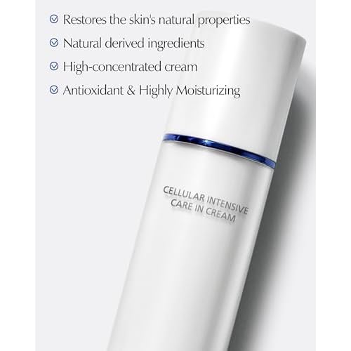 LBB Cellular Intensive Care In Cream - Vegan Antioxidant Face Moisturizer for Balanced and Youthful Skin - Improves Wrinkles, Elasticity - Tangerine Cellular Water, Plant Cell Extracts, 1.69 oz.