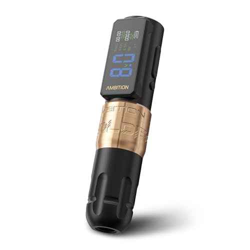 Ambition Soldier 270 S Wireless Tattoo Pen Machine, Rotary Tattoo Gun with 2400 mAh Battery, 270 g.cm Torque Brushless Motor, 5.0mm Stroke Cordless Tattoo Supply for Professional Artists