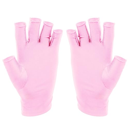 SUNUV LED Gloves for Gel Nails, UPF 50+ Anti UV Gloves for Gel Nail Lamp, Professional UV Gloves for Nail Techs