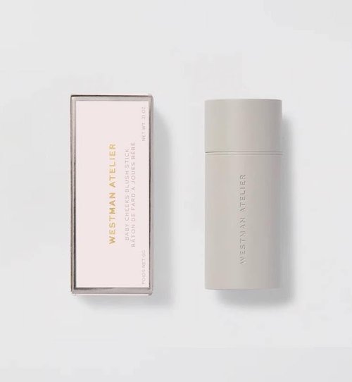 Westman Atelier Baby Cheeks Blush Stick - Coquette (Bright Pinky Peach). Full Size., 0.21 Ounce (Pack of 1)