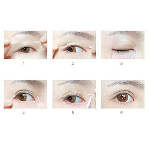 Double Eyelid Sticker 50pcs Invisible Double Eyelid Tape Fiber Magic Eyelid Stickers Double Sided Strip Adhesive Tape Beauty Tools Double Eyelid Stickers