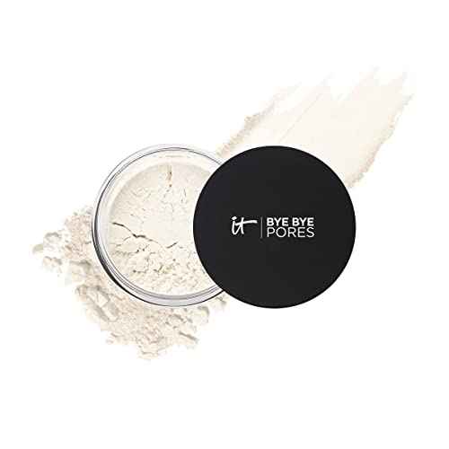 IT Cosmetics Bye Bye Pores ? Poreless Finish Loose Setting Powder Makeup ? Translucent Blurring Powder for All Skin Tones ? Face Powder with Peptides, Silk, Collagen & Antioxidants ? 0.23 oz