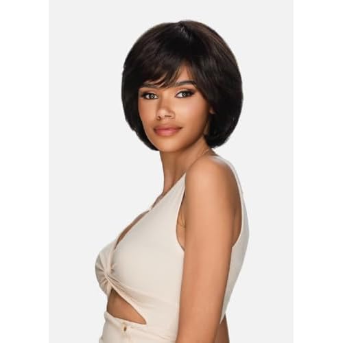 Vivica A. Fox HMB-KATE, Handmade & Hand-tied Wig, Supreme Human Hair Blend, Color 1 Jet Black