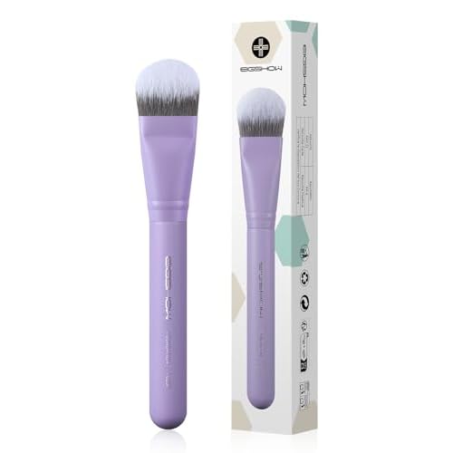 Foundation Brush, EIGSHOW Pro Slanted Foundation Brushes with Silver Ion Bristle - Kabuki Brush for Powder Liquid Cream Buffing Blending (F625P)