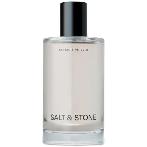 Salt & Stone Body Mist, Santal & Vetiver Scent, Skincare Infused Perfume Hair & Body Spray for Women and Men, Hydrating Fragrance with Glycerin and Red Algae, Vegan, Cruelty Free, 3.4 fl oz