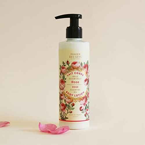 Panier des Sens ? Rose Hand & Body Lotion for Dry Skin - Hydrating Body Cream for Women - Nourishing Fluid Body Moisturizer Shea Butter & Olive Oil - 97% Natural Ingredients Body Care - 8.45 Floz