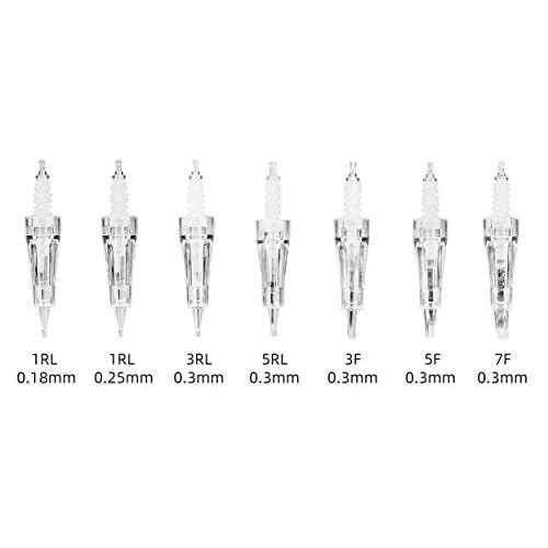 10 PCS 3RL M Permanent Make Up Needle Cartridge With Safety Membrane for Cordless Tattoo Machine Ombre Powder Brow By Mellie Microblading Shading Eyeliner Lip Tattoo (3P/RL With Membrane)