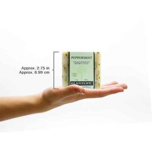 Plantlife Peppermint 6-pack Bar Soap - Moisturizing and Soothing Soap for Your Skin - Hand Crafted Using Plant-Based Ingredients - Made in California 4oz Bar