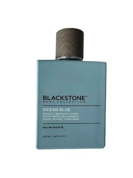 Generic Ocean Blue Fragrance for Men by Blackstone, 3.4 fl oz, Blue Citrus Scent, Bergamot and Sea Salt Notes