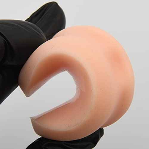 2 Pieces 3D Tattoo Practice Lips Module Open Mouth with Teeth, Soft Silicone Realistic Tattoo Fake Skin, Microblading Practice Skin for Semi Permanent Make Up Supplies (2pcs, Beige)