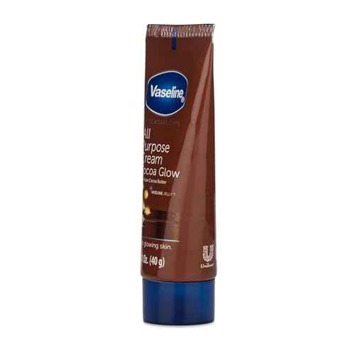 Vaseline All Purpose Cream Cocoa Glow, with Pure Cocoa Butter, 6-Pack, 1.41 FL Oz Each, 6 Tubes