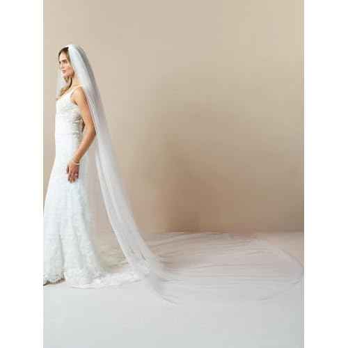Cathedral Wedding Veils Long Bridal Veils White Bridal Veil 118" Long Veils for Women