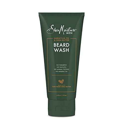 SheaMoisture Beard Wash for Full Beards - Maracuja Oil & Shea Butter to Deep Clean and Refresh - 6 oz