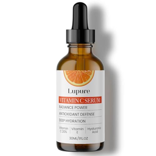 Professional Vitamin C Face Serum 20%, Anti Aging Facial Super Vit C Serum with Ascorbic Acid Hyaluronic Acid & Vitamin E for Dark Spots, Skin Care, Christmas Gift & Stocking | 1 Fl. Oz