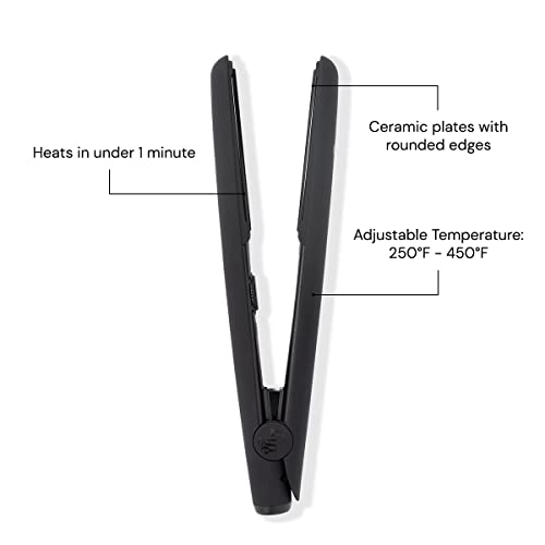 L'ANGE HAIR Le Ceramique 1-Pass Flat Iron Hair Straightener | Fast Heating Ceramic Flat Iron | Best Hot Tools Professional Hair Straightener to Lock in Moisture & Shine | (Black)