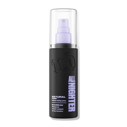 Urban Decay All Nighter Waterproof Makeup Setting Spray - Natural Finish, Up to 24HR Wear, Ultra-Fine Facial Mist, Hydrating Foundation Face Primer, Smudge-Proof, Transfer-Resistant