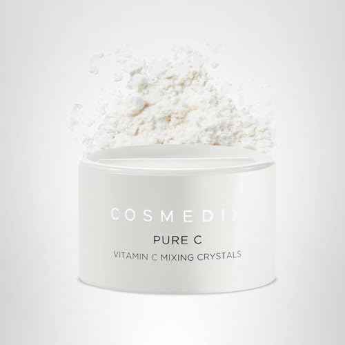 COSMEDIX Pure C Mixing Crystals, Vitamin C Powder for Face - Brightening Facial Skin Care Products for Fine Lines & Uneven Skin Tone - Ultra Fine Mixing Face Powder for Moisturizers & Serums