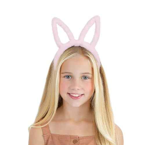 Huachi 2 Packs Bunny Ears Headband Halloween Cute Hollow Rabbit Ear Costume Headbands for Women Girls Party Decoration Adult Kids Head Bands Animals Face Wash Hair Accessories Birthday Gifts