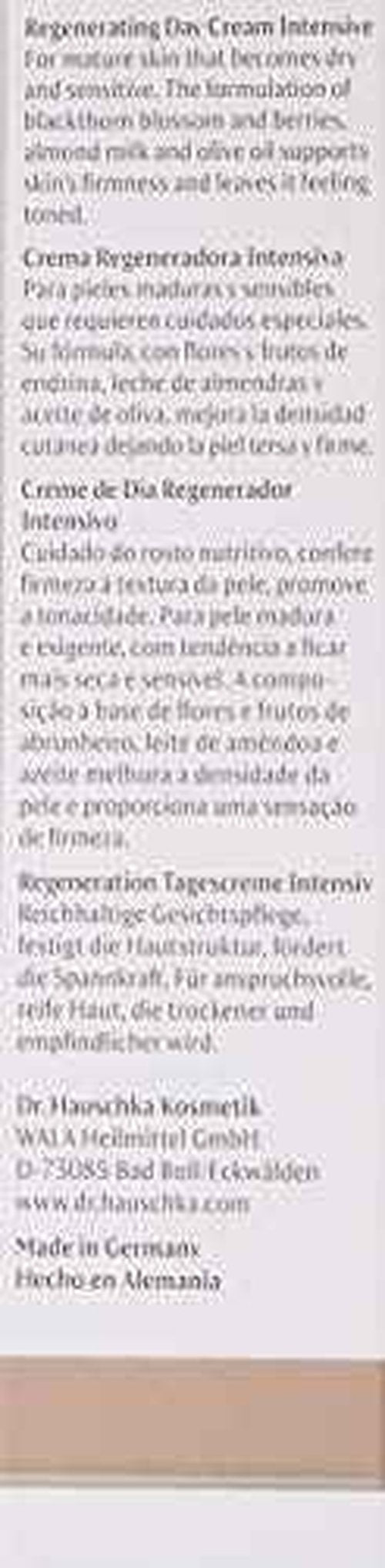 Dr. Hauschka Regenerating Day Cream Intensive, rich facial skin care, helps fortify the skin's structure and promote firmness, 1.3 Fl Oz