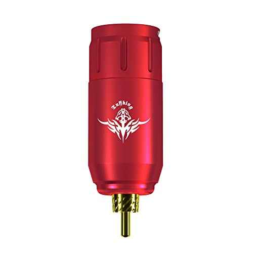 Tattoo Battery Power Supply RCA Spare Portable Rechargeable Cordless Motor for Tattoo Pen Rotary Tattoo Machine Permanent Makeup Equipment (RCA Red)