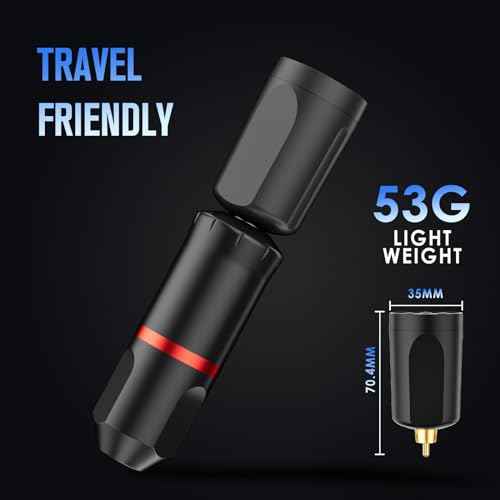 STIGMA Wireless Tattoo Battery 1400mAh, Portable Tattoo Power Supply for RCA Tattoo Gun, RCA Tattoo Machine Pen,Lithium Tattoo Battery RCA Pack with LED Digital Display P802-1-RCA