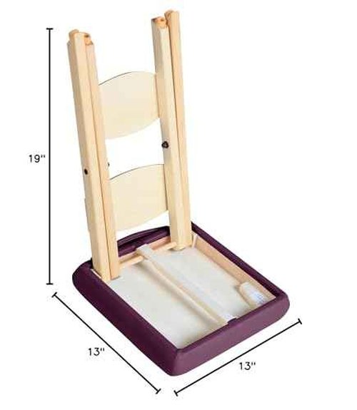Master Massage Wooden Handy/Folding Massage Stool Purple