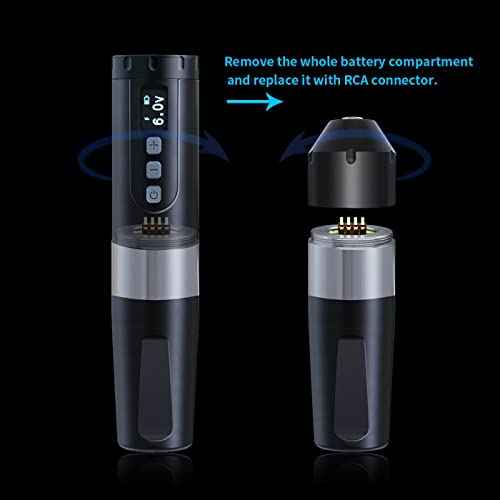 BRONC V2 Tattoo Machine Rotary Pen Style Supply Coreless Motor 2,000mAh Battery Power (Grey)