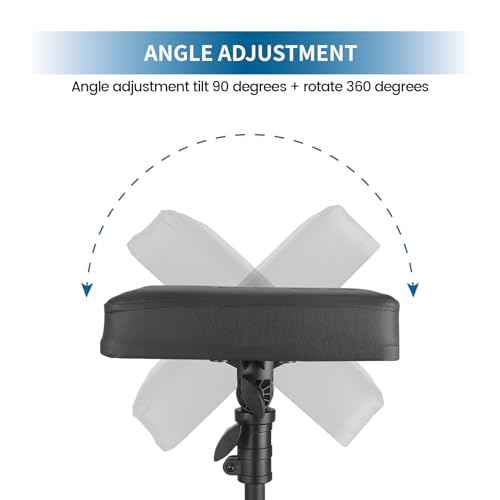Tripartite Tattoo Armrest Stand Tripod Adjustable Height Tattoo Arm Holder Adjustable Portable Tattoo Arm Leg Rest Soft Sponge Pad for Studio Salon Tattoo Supplies, Black