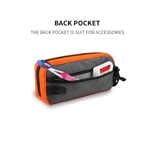 GOX Travel Toiletry Bag Dopp Kit Case for Men Multifunction Packing Organizer Pouch(Orange/Grey)