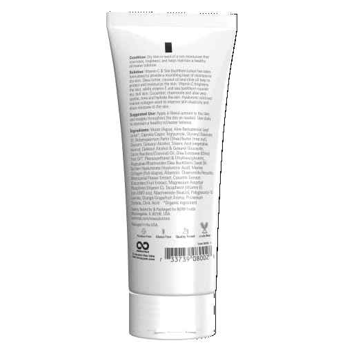 NOW Foods Solutions, Vitamin C and Sea Buckthorn Lotion, Hydrates, Repairs and Nourishes Dry Dull Skin, 8-Ounce