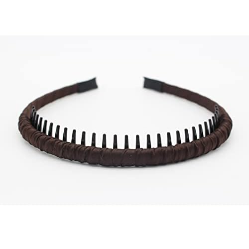 4pcs Hairbands for Women, Non-Slip Zig Zag Headbands, Adjustable Teeth Comb Hair Hoop, Daily Use, Yoga, Spa, Parties, Resin Cotton Blend