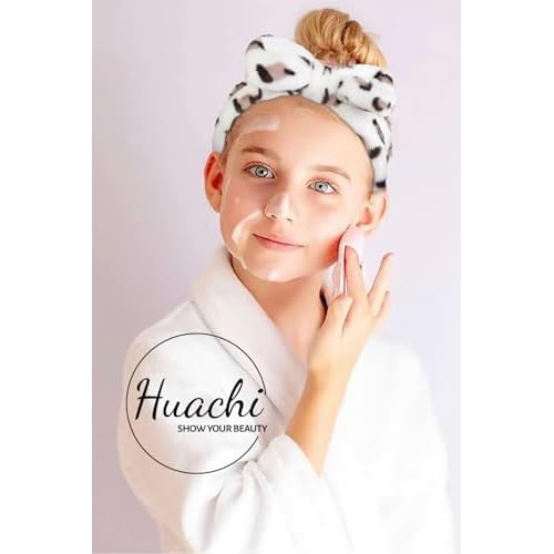 Spa Headband for Women Washing Face Girls Skincare Headbands Makeup Cheetah Print Leopard Face Wash Head Band Animal Print Christmas Gifts for Teen Girls