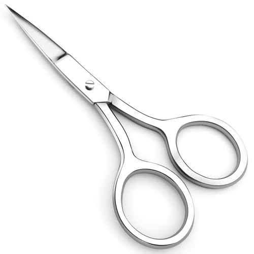 Utopia Care Eyebrow Scissors, Professional Stainless Steel Small Shears for Men and Women Cuticle Nail Scissors, Nose Hair Scissors for Grooming Mustache, Beard, Eyelashes, Ear Hair Trimming, Silver