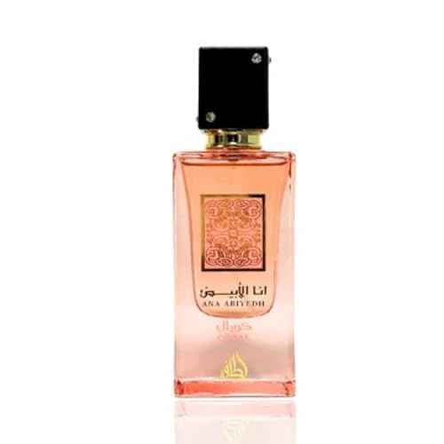 Lattafa Ana Abiyedh Coral for Unisex Eau de Parfum Spray, 2.0 Ounce / 60 ml