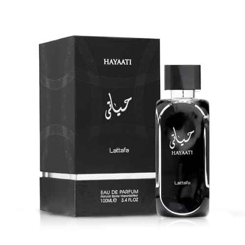 Lattafa Perfumes Hayaati Eau de Parfum Spray for Men, 3.4 Ounce