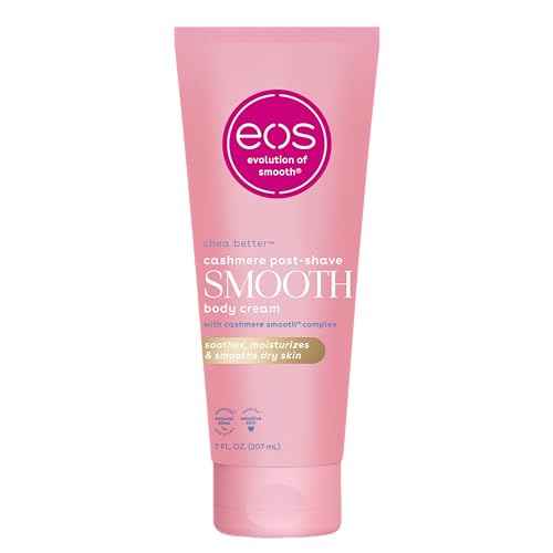 eos Cashmere Skin Collection Post-Shave Smooth Body Cream- Vanilla Cashmere Scented, 72-Hour Hydration, 7 fl oz