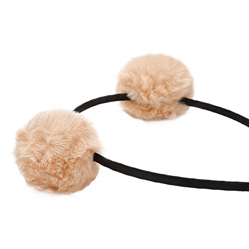 Faux Fluffy Rabbit Fur Ball Cat Ears Panda Hair Hoop Headband Xmas Party Cosplay