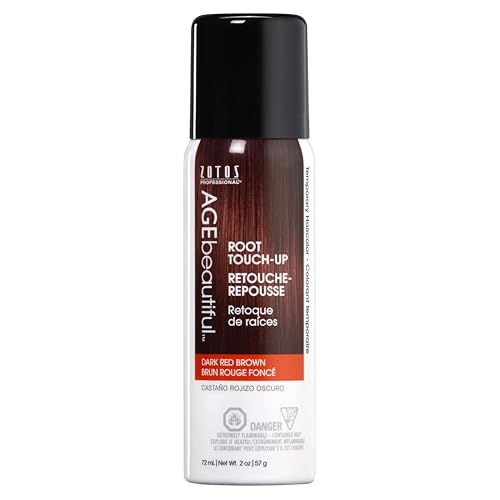 AGE beautiful Root Touch Up Hair Color Spray | Touch-Up Gray Concealer | Temporary Cover Up | Adds Volume & Covers Thinning Patches | Water, Sweat, Stain Resistant