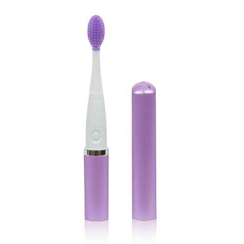 Lip Exfoliator w/AAA Battery (Lavender) - Silicone Lip Brush for Dry, Chapped, & Chafing Lips - Soft Bristle Lip Brush Exfoliating Tool for Smooth, Luscious Lips - Lip Products for Women & Men¡¦