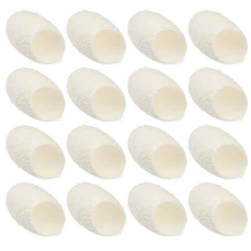 Minkissy 100 Pcs Natural Silkworm Cocoons Face Silk Ball Cocoons for Facial Care