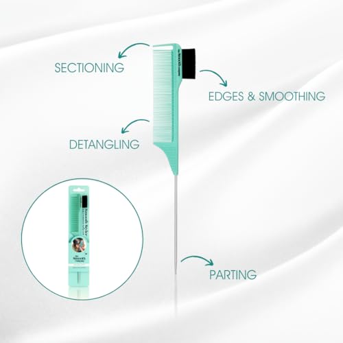 Professional Styling Comb. 4 in 1 Detangling, Sectioning,Edges/Smoothing & Parting
