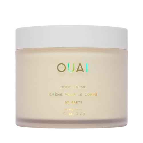 OUAI Body Cream, St. Barts - Hydrating Whipped Body Cream with Cupua?u Butter, Coconut Oil and Squalane - Softens Skin and Delivers Healthy-Looking Glow - Sulfate-Free Skin Care (7.5 Oz)