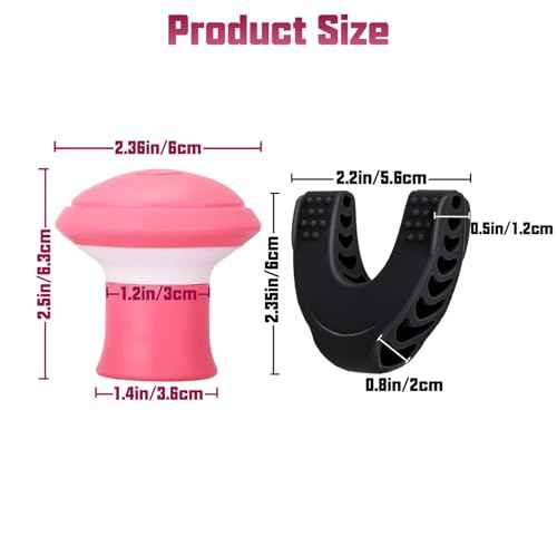 3PCS Face & Jaw Exerciser, Face Yoga Jawline Exerciser, Jaw Exerciser for Men and Women, Double Chin Breathing Jaw Trainer, Face Lift Double Chin Reducer